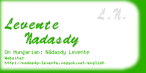levente nadasdy business card