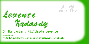 levente nadasdy business card